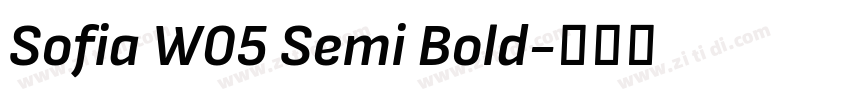 Sofia W05 Semi Bold字体转换